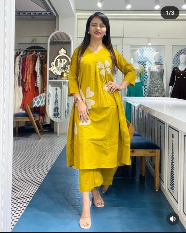 Mustard_Patch_Work_Cotton_Co-ord_Set_|_For_Women