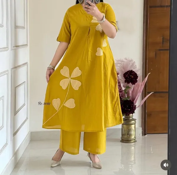 Mustard_Patch_Work_Cotton_Co-ord_Set_|_For_Women