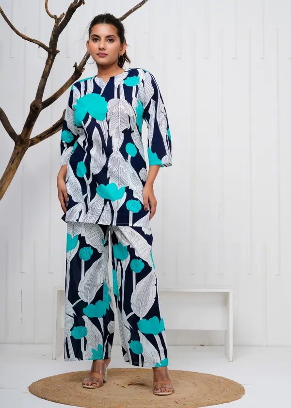 Blue_Printed_Cotton_Co-Ord_Set_|_For_Women
