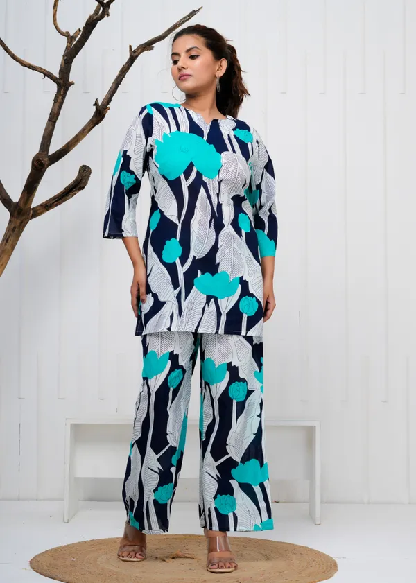 Blue_Printed_Cotton_Co-Ord_Set_|_For_Women