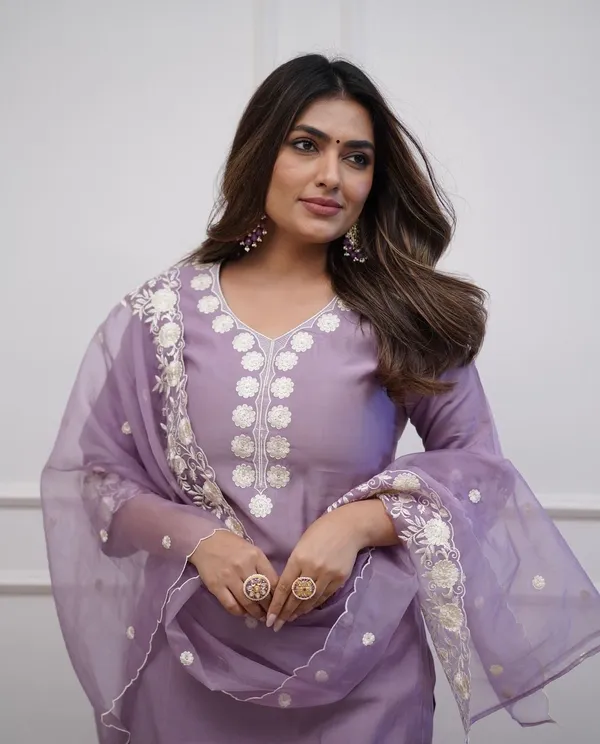 Purple_Cotton_Embroidered_Kurta_With_Pant_And_Dupatta_Set_|_For_Women