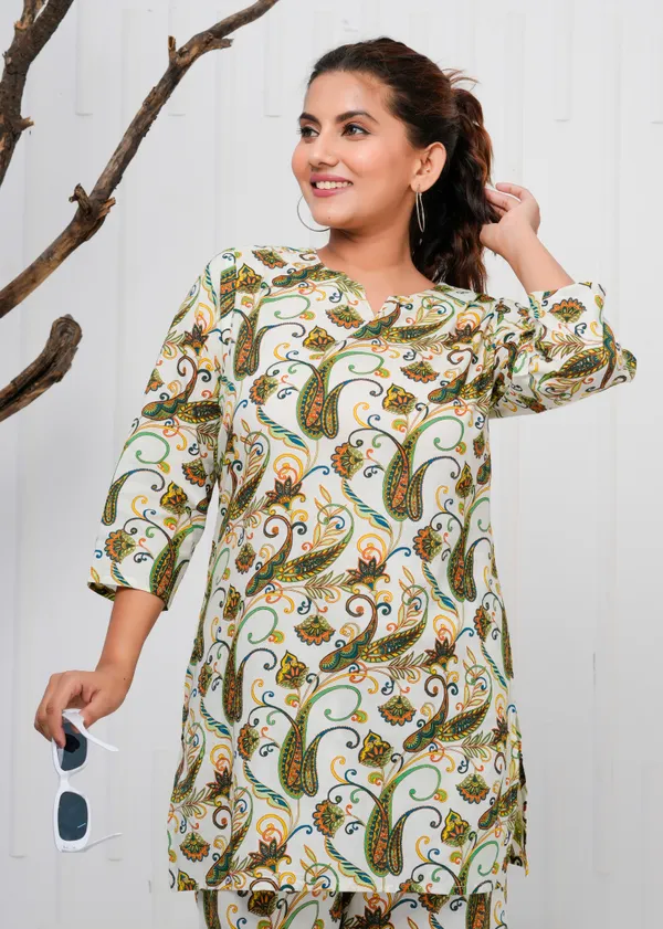 Beige_Printed_Cotton_Co-Ord_Set_|_For_Women