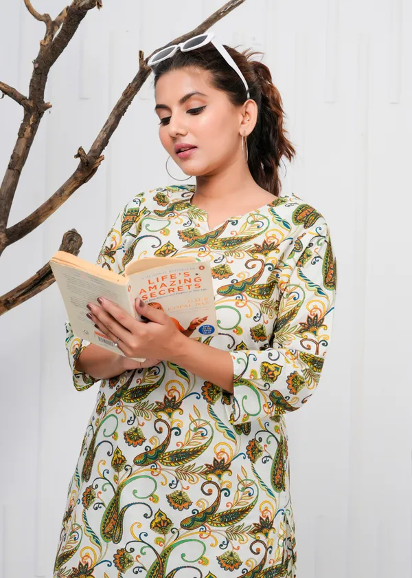 Beige_Printed_Cotton_Co-Ord_Set_|_For_Women