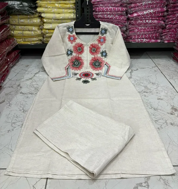 Grey_Cotton_Printed_Kurta_&_Pant_Set_|_For_Women