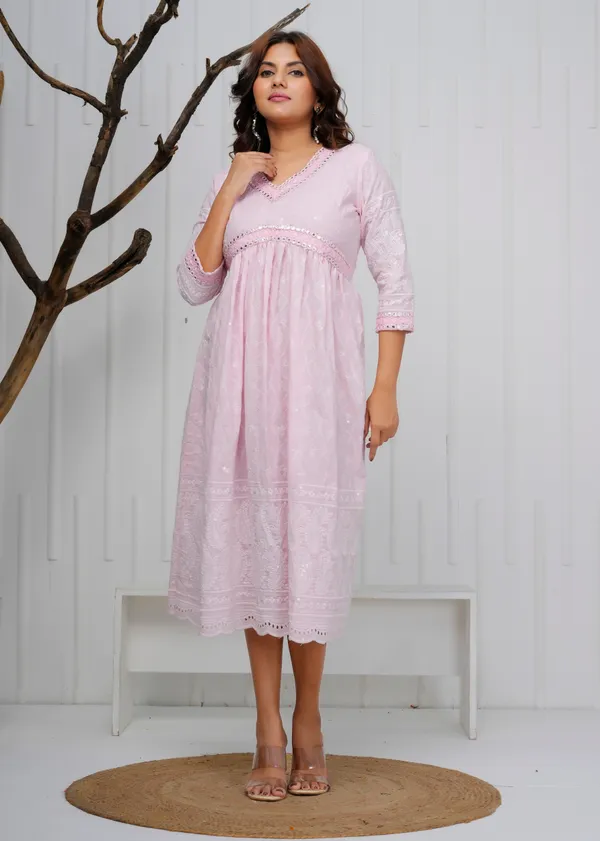 Lavender_Embroidered_Cotton_Dress_|_For_Women