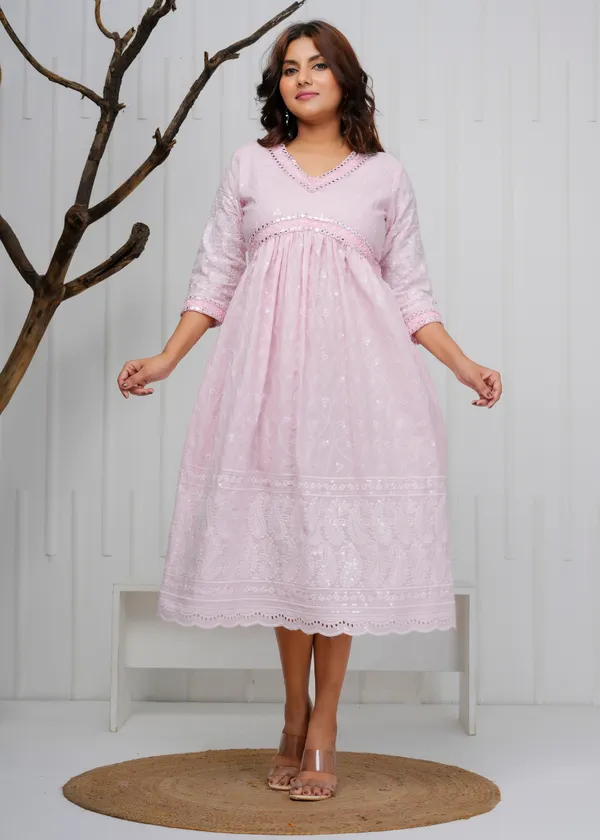 Lavender_Embroidered_Cotton_Dress_|_For_Women