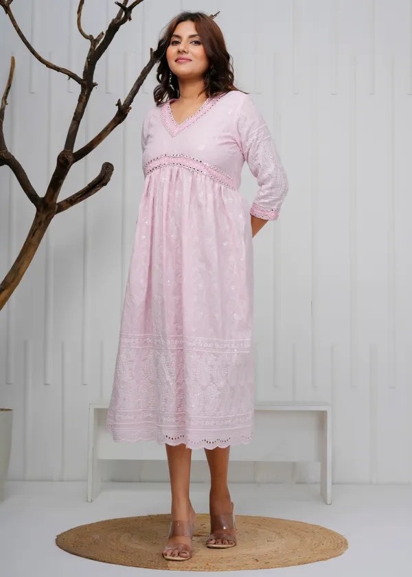 Lavender_Embroidered_Cotton_Dress_|_For_Women
