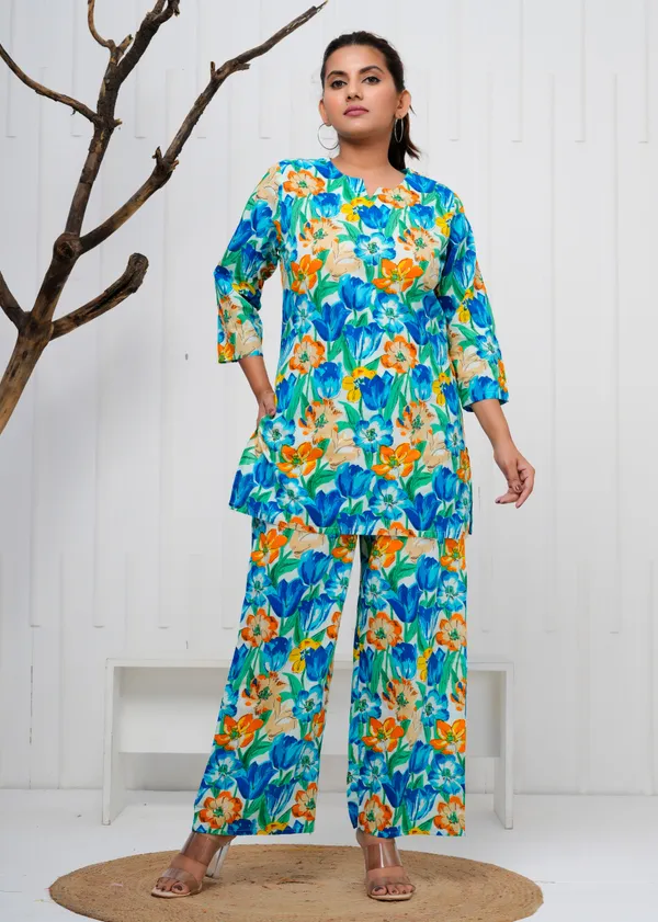 Blue_Printed_Cotton_Co-Ord_Set_|_For_Women