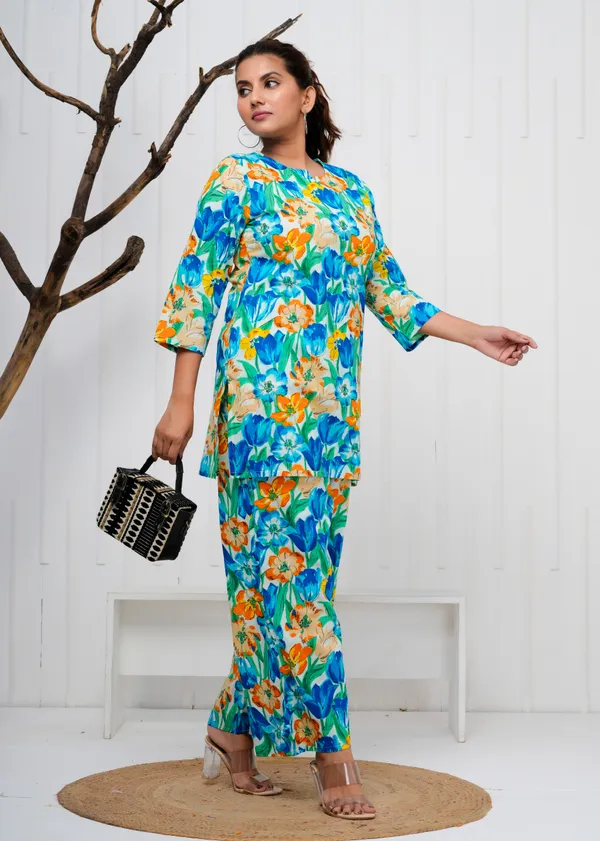 Blue_Printed_Cotton_Co-Ord_Set_|_For_Women