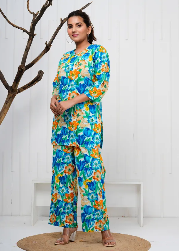 Blue_Printed_Cotton_Co-Ord_Set_|_For_Women
