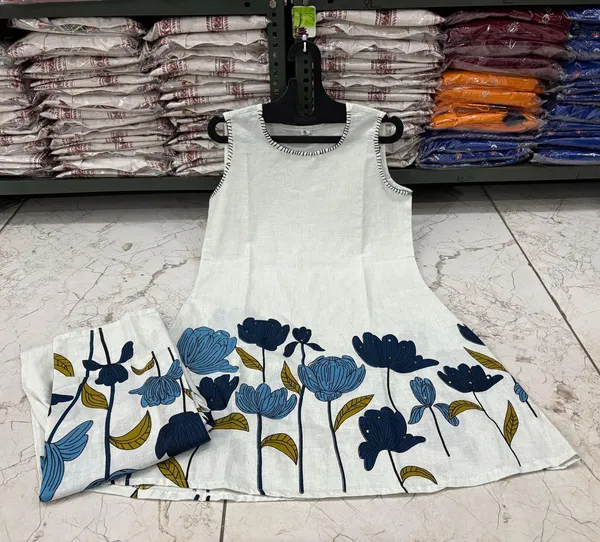 Off_White_&_Blue_Cotton_Printed_Co-ord_Set_|_For_Women