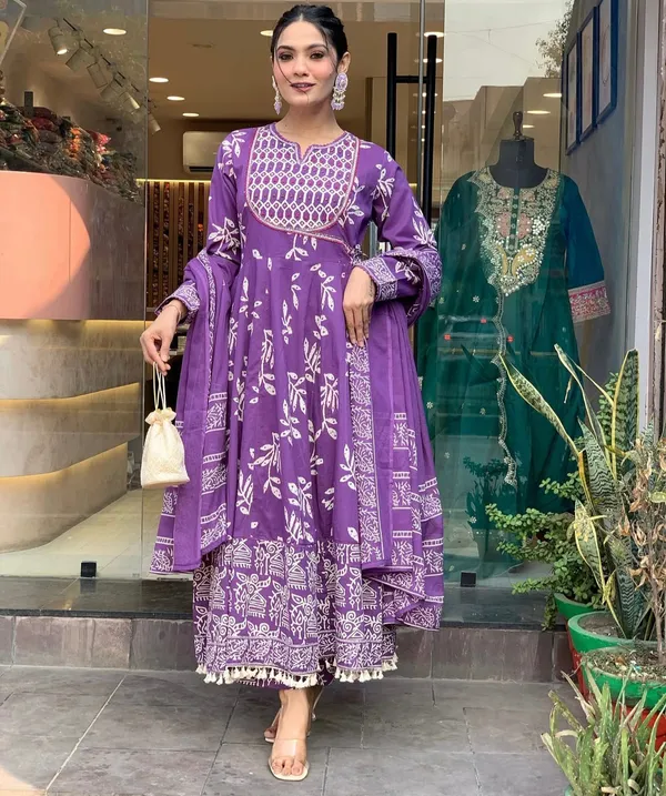 Purple_Printed_Kurta_With_Pant_And_Dupatta_Set_|_For_Women