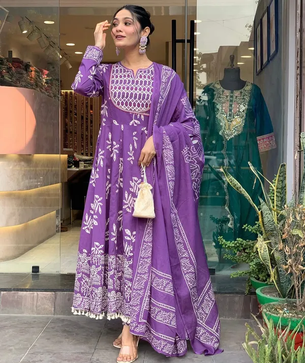Purple_Printed_Kurta_With_Pant_And_Dupatta_Set_|_For_Women