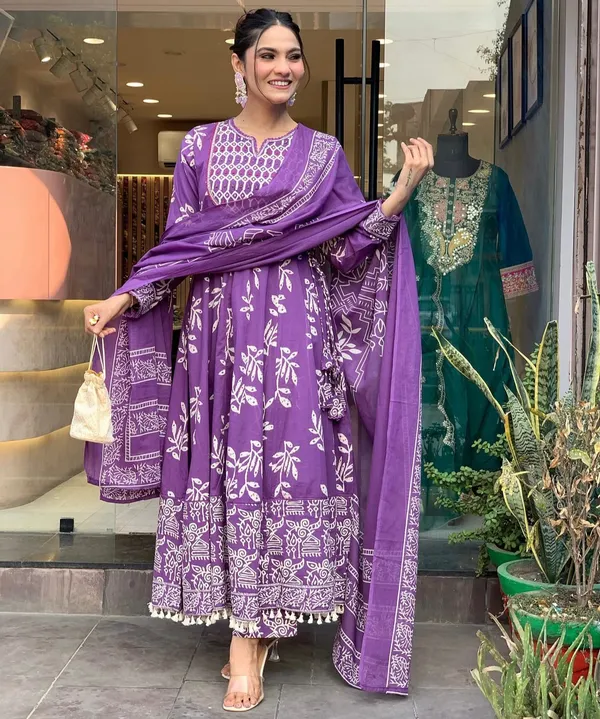 Purple_Printed_Kurta_With_Pant_And_Dupatta_Set_|_For_Women