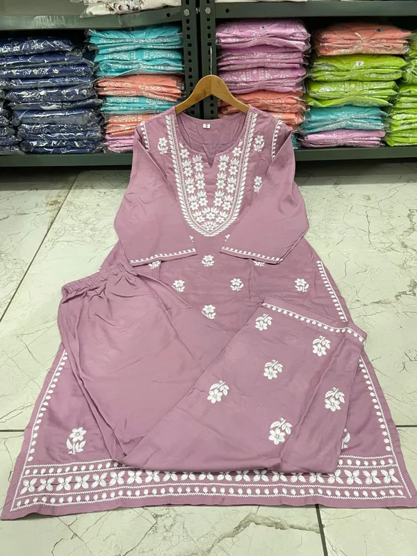 Peach_Cotton_Printed_Kurta_With_Pant_And_Dupatta_Set_|_For_Women
