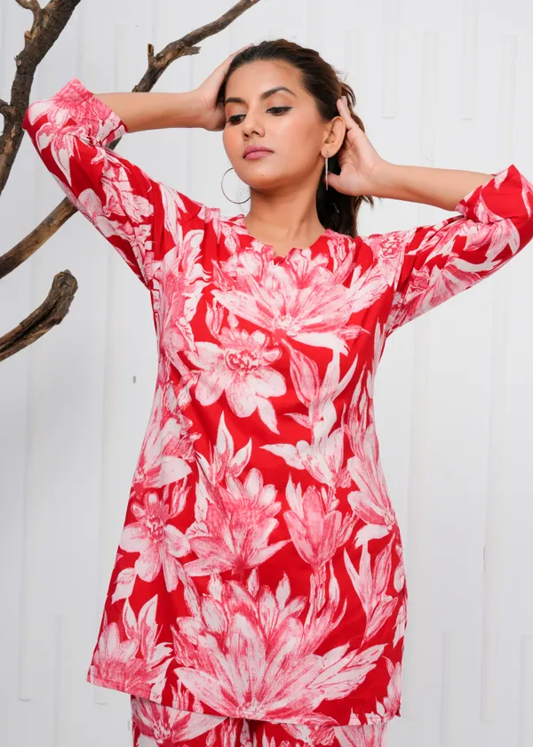 Red_Printed_Cotton_Co-Ord_Set_|_For_Women