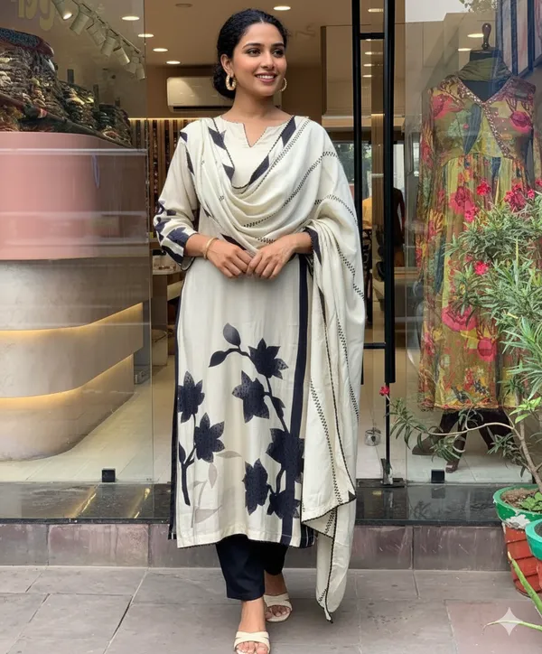 Ivory_Printed_Kurta_With_Pant_And_Dupatta_Set_|_For_Women