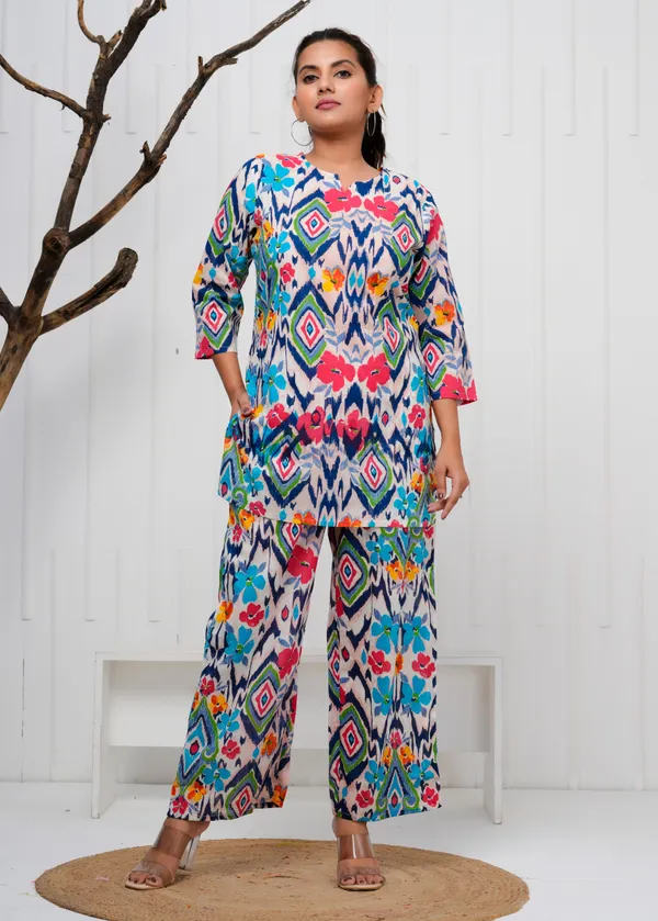 Multicolour_Printed_Cotton_Co-Ord_Set_|_For_Women