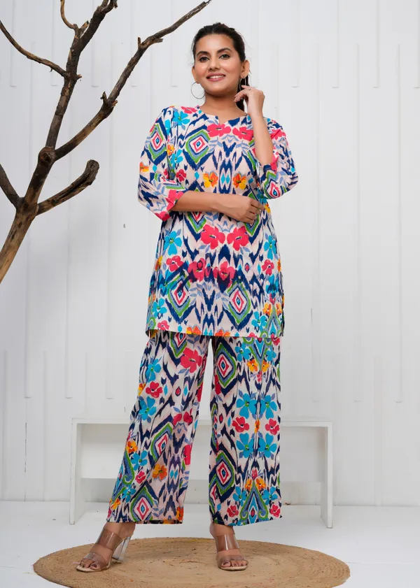 Multicolour_Printed_Cotton_Co-Ord_Set_|_For_Women