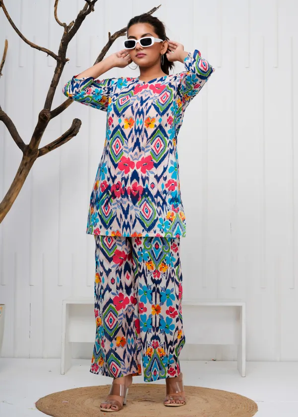 Multicolour_Printed_Cotton_Co-Ord_Set_|_For_Women