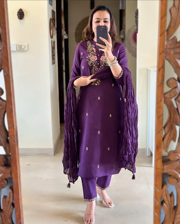 Purple_Cotton_Embroidered_Kurta_With_Pant_And_Dupatta_Set_|_For_Women
