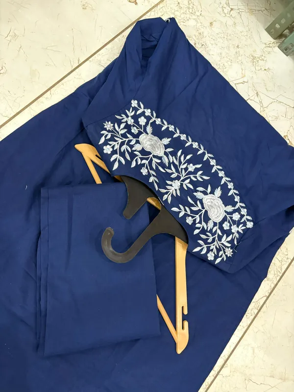 Blue_Cotton_Embroidered_Kurta_&_Pant_Set_|_For_Women