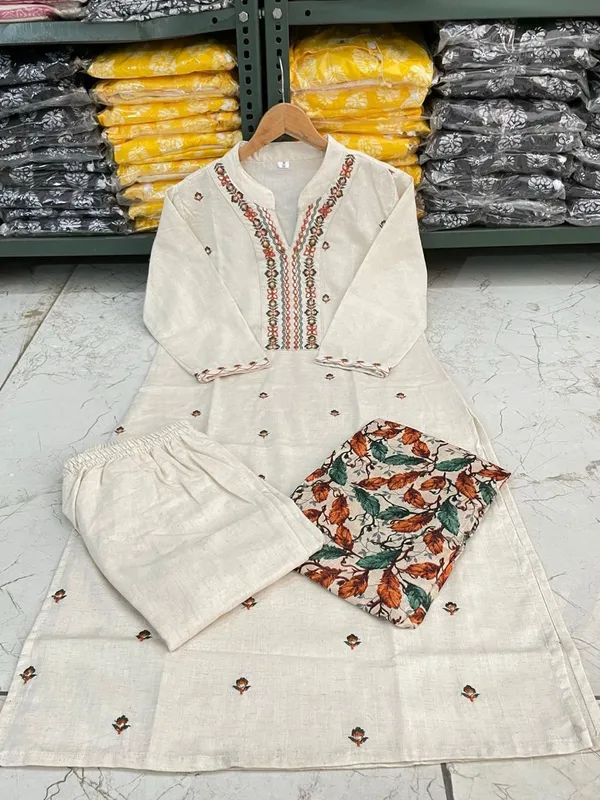 Green_Flex_Cotton_Printed_Kurta_With_Pant_And_Dupatta_Set_|_For_Women