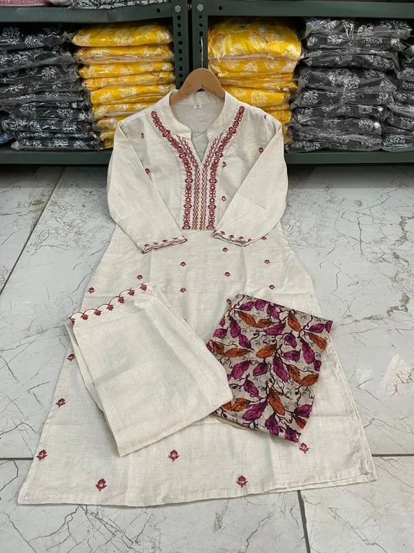 Grey_Cotton_Silk_Printed_Kurta_With_Pant_And_Dupatta_Set_|_For_Women