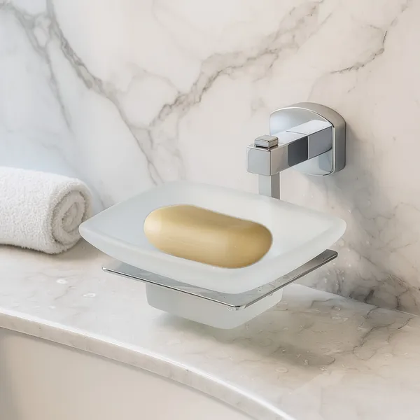 Brass_Chrome_Polish_Soap_Dish_With_Glass