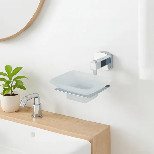Brass_Chrome_Polish_Soap_Dish_With_Glass