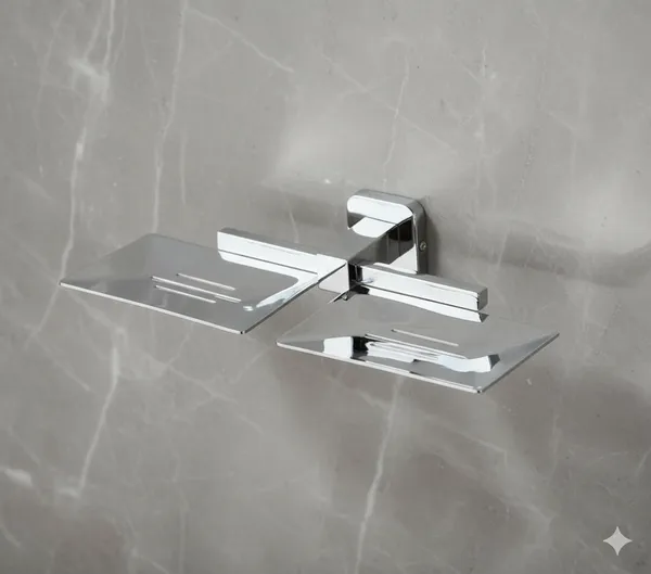 Stainless_Steel_Chrome_Polish_Double_Soap_Dish