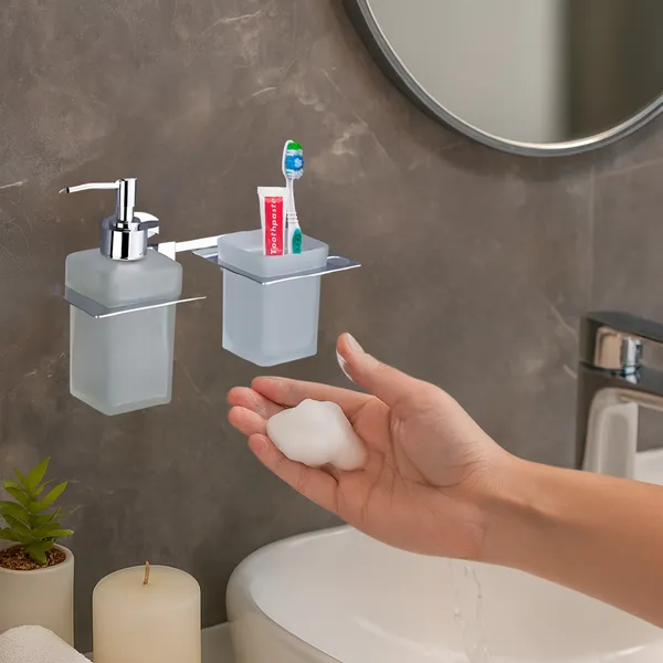 Brass_Chrome_Polish_Liquid_Soap_Dispenser_With_Brush_Holder_Glass
