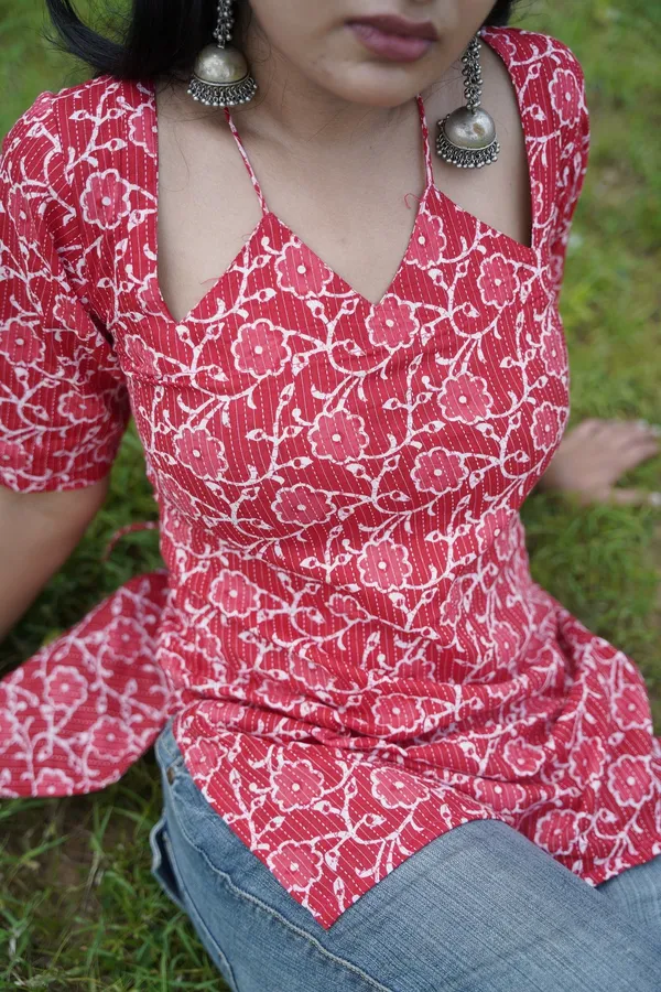 Red_Pure_Cotton_Premium_And_Elegant_Kurta_For_Women