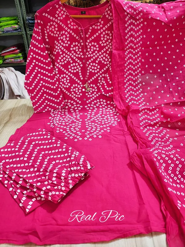 Pink_Cotton_Premium_Kurta_Set_For_Women