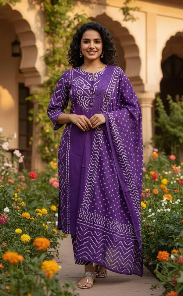 Purple_Cotton_Premium_Kurta_Set_For_Women
