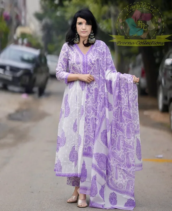 Purple_Cotton_Premium_Kurta_Set_For_Women