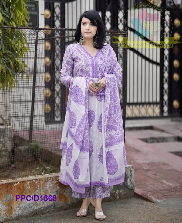 Purple_Cotton_Premium_Kurta_Set_For_Women