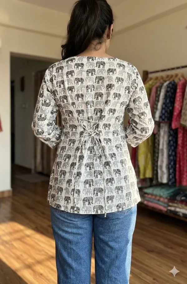 White_Cotton_V_Neck_Top_For_Women