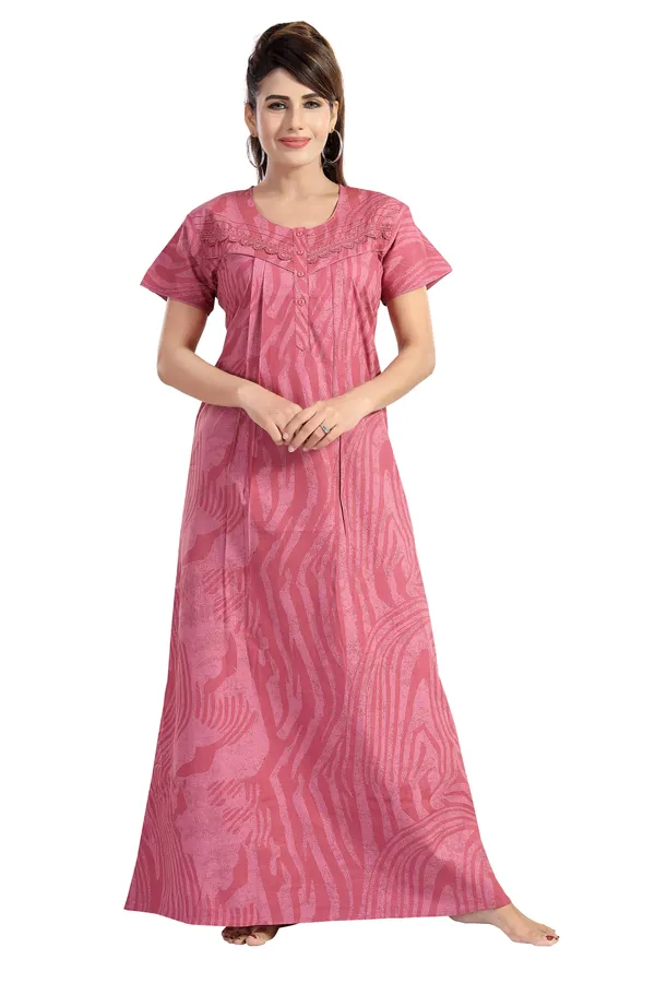 Pink_Abstract_Cotton_Night_Dress_For_Ladies
