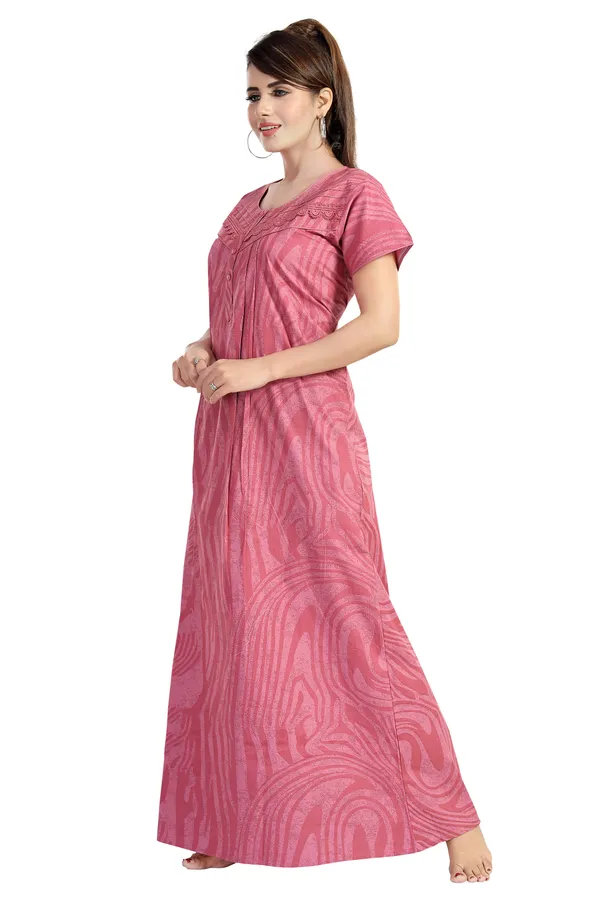 Pink_Abstract_Cotton_Night_Dress_For_Ladies