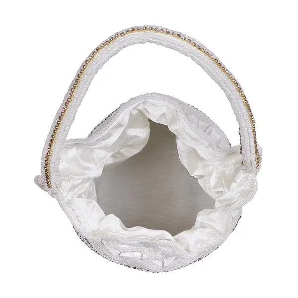 Cream_Hand-Beaded_Classic_Grid_&_Band_Embroidery_Potli_For_Women_&_Girls_(11_X_11_X_20_Cm)