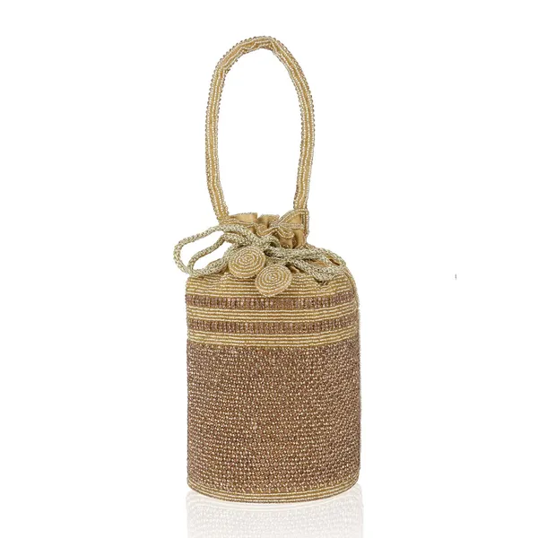 Gold_Hand-Beaded_Classic_Grid_&_Band_Embroidery_Potli_For_Women_&_Girls_(11_X_11_X_20_Cm)