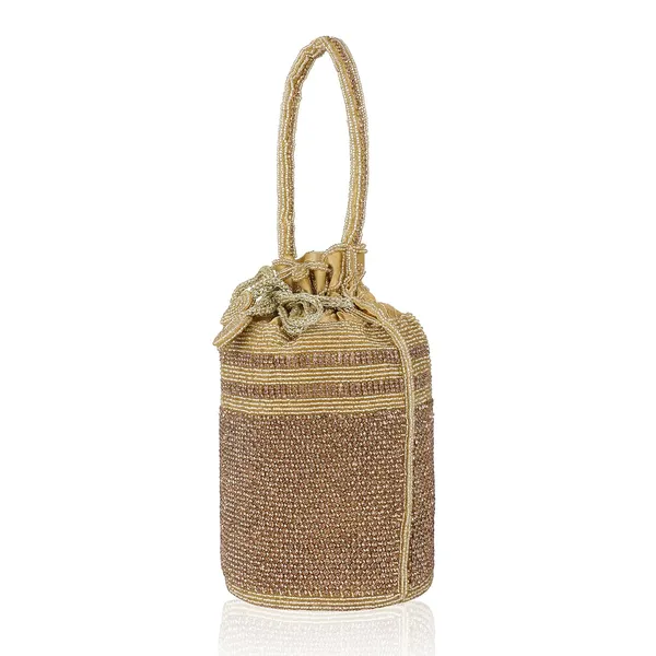 Gold_Hand-Beaded_Classic_Grid_&_Band_Embroidery_Potli_For_Women_&_Girls_(11_X_11_X_20_Cm)