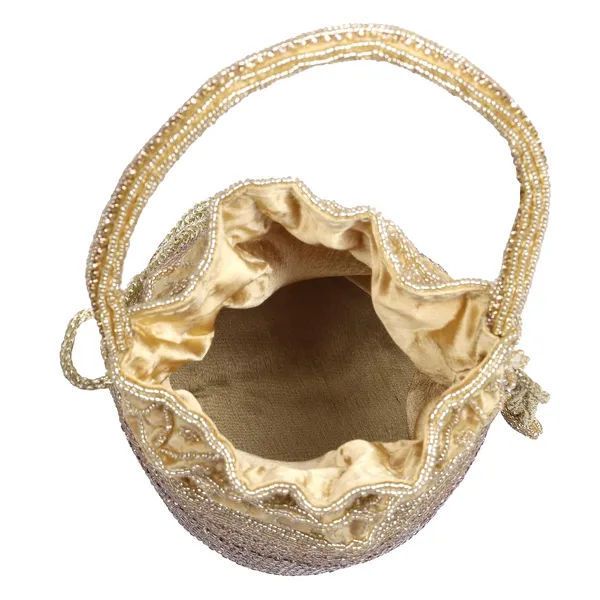 Gold_Hand-Beaded_Classic_Grid_&_Band_Embroidery_Potli_For_Women_&_Girls_(11_X_11_X_20_Cm)