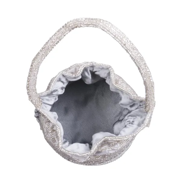 Silver_Hand-Beaded_Classic_Grid_&_Band_Embroidery_Potli_For_Women_&_Girls_(11_X_11_X_20_Cm)