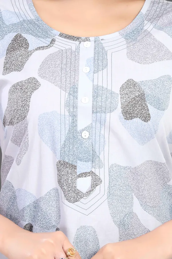 Aqua_blue_Cambric_Cotton_Nighty_for_Women