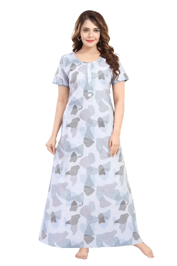 Aqua_blue_Cambric_Cotton_Nighty_for_Women
