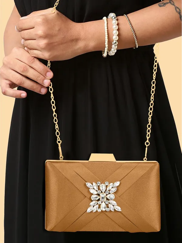 Brown_Premium_Satin_With_Shiny_Texture_Diamond_Clutch_For_Women_&_Girls_(22_X_10_X_15_Cm)