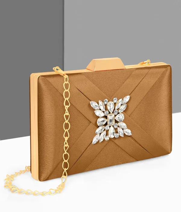 Brown_Premium_Satin_With_Shiny_Texture_Diamond_Clutch_For_Women_&_Girls_(22_X_10_X_15_Cm)