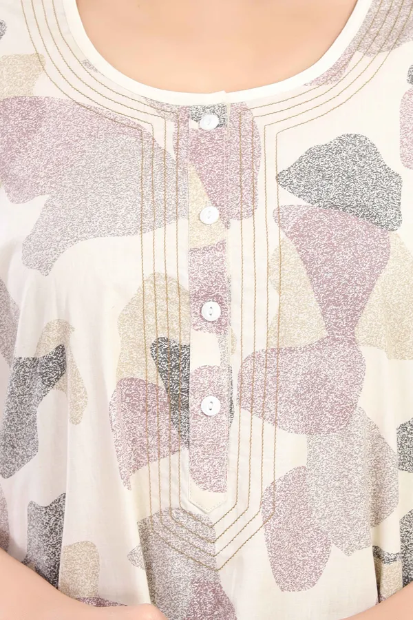 Beige__Cambric_Cotton_Nighty_for_Women